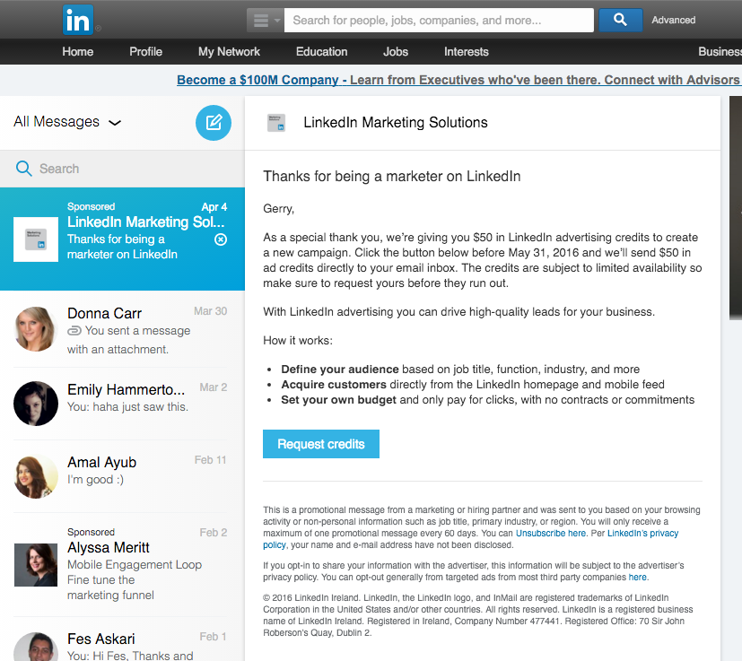 Why Use LinkedIn Sponsored InMail and Account Based Marketing?